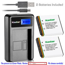Kastar Battery LCD Charger for Kodak KLIC-7001 EasyShare M341 EasyShare M763