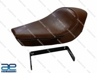 FüR Royal Enfield Klassisch 350 500 Original Leder Niedrig Rider Solo Brown ECS