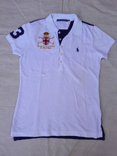 Ralph Lauren Sport Rugby Shirt Damen M weiß Team Challenge gesticktes Logo - Bild 7 von 12
