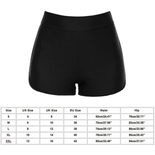 Women High Waist Swim Shorts Bikini Bottom Tankini Shorts Swimwear Swim Trunk - Picture 9 of 9
