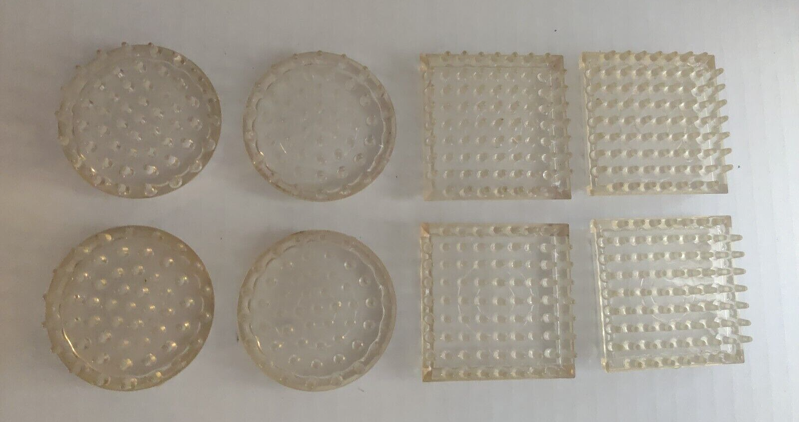 Lot of 8 Vintage Clear Plastic Flower Frogs eBay