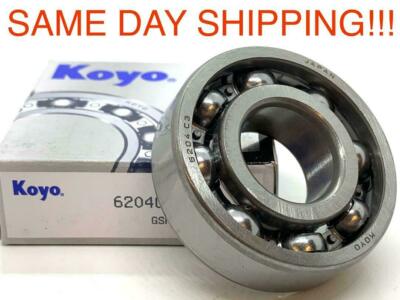 6204 C3 KOYOJAPAN  Deep Groove OPEN Bearing  20x47x14mm 93306-40401 NO SEALS