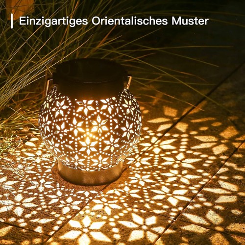Solarlaterne Set 2 Stück Licht Lampe Wasserdicht Orientalisch für Außen B103 - Bild 2 von 8