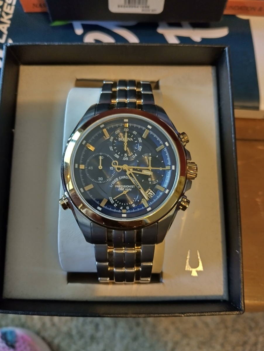 BULOVA Precisionist 腕時計 Bulova Series X Precisionist Black and Gold Tone Men's Watch