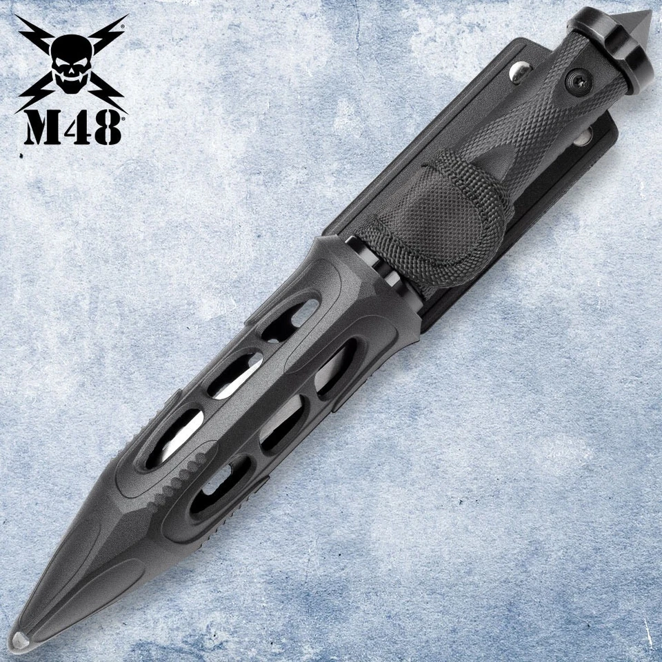 Cuchillo de bota espiral M48 | Hoja de acero inoxidable de tres filos de 5 3/4" | 10 1/2" en total Foto 3 de 4