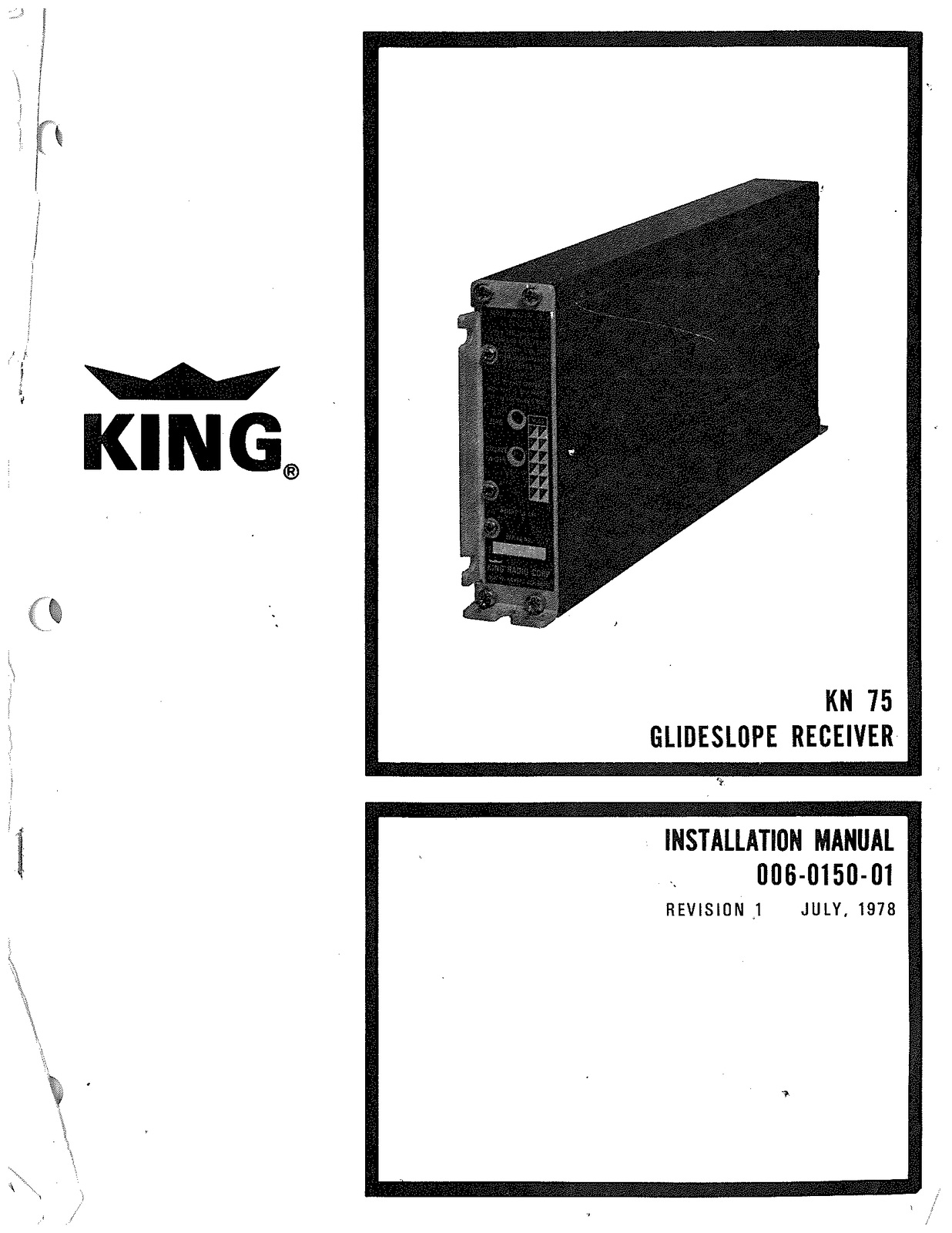Bendix King KN 75 Installation Manual Rev 1 006015001 eBay