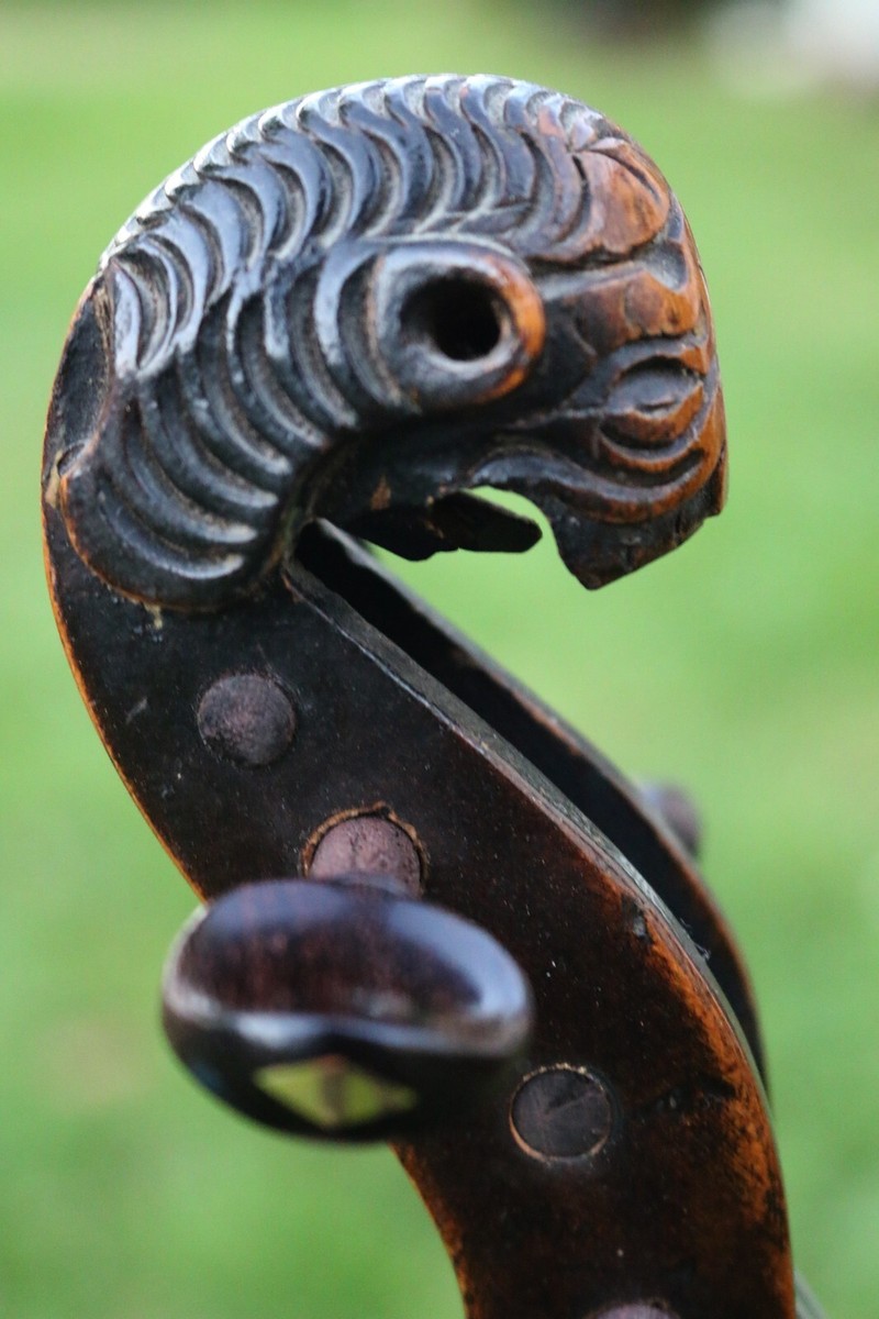 Old LION HEAD ANTIQUE GERMANY VIOLIN. LISTEN to the VIDEO! | eBay