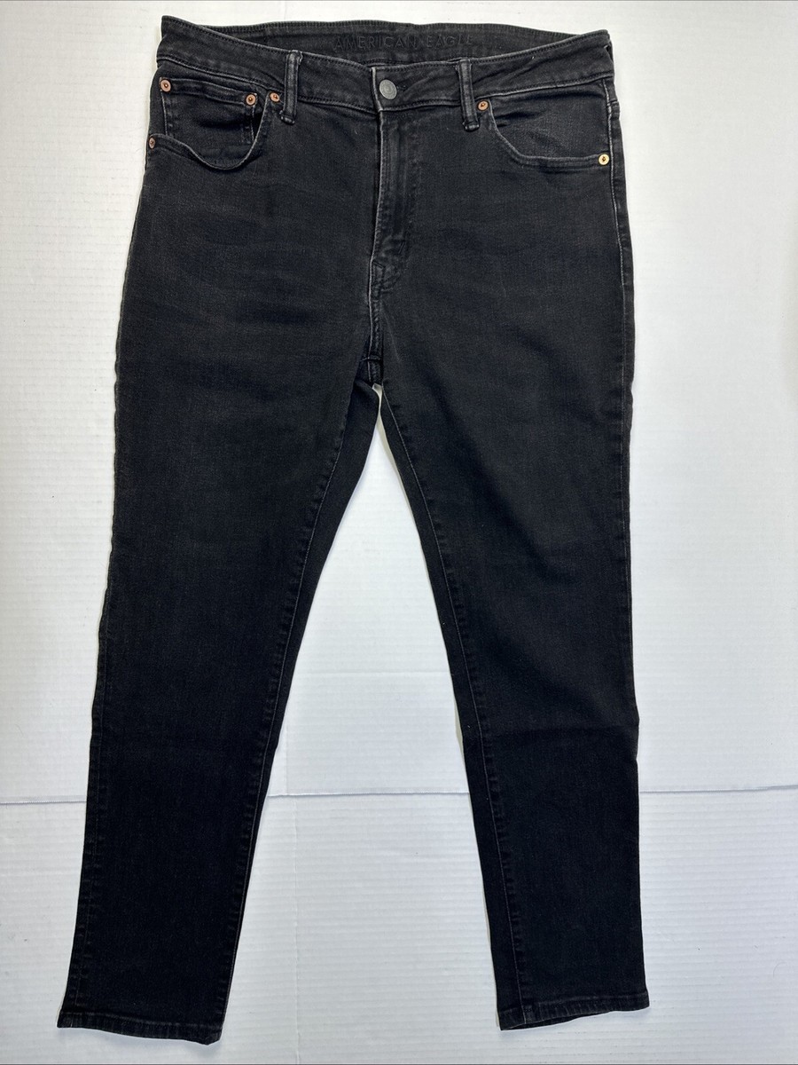 American Eagle Jeans Mens 36x32 ACT 36x30 Black Athletic Skinny