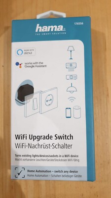 Hama WiFi Upgrade Schalter für Beleuchtung & Steckdosen, Amazon Alexa, Google Assistant