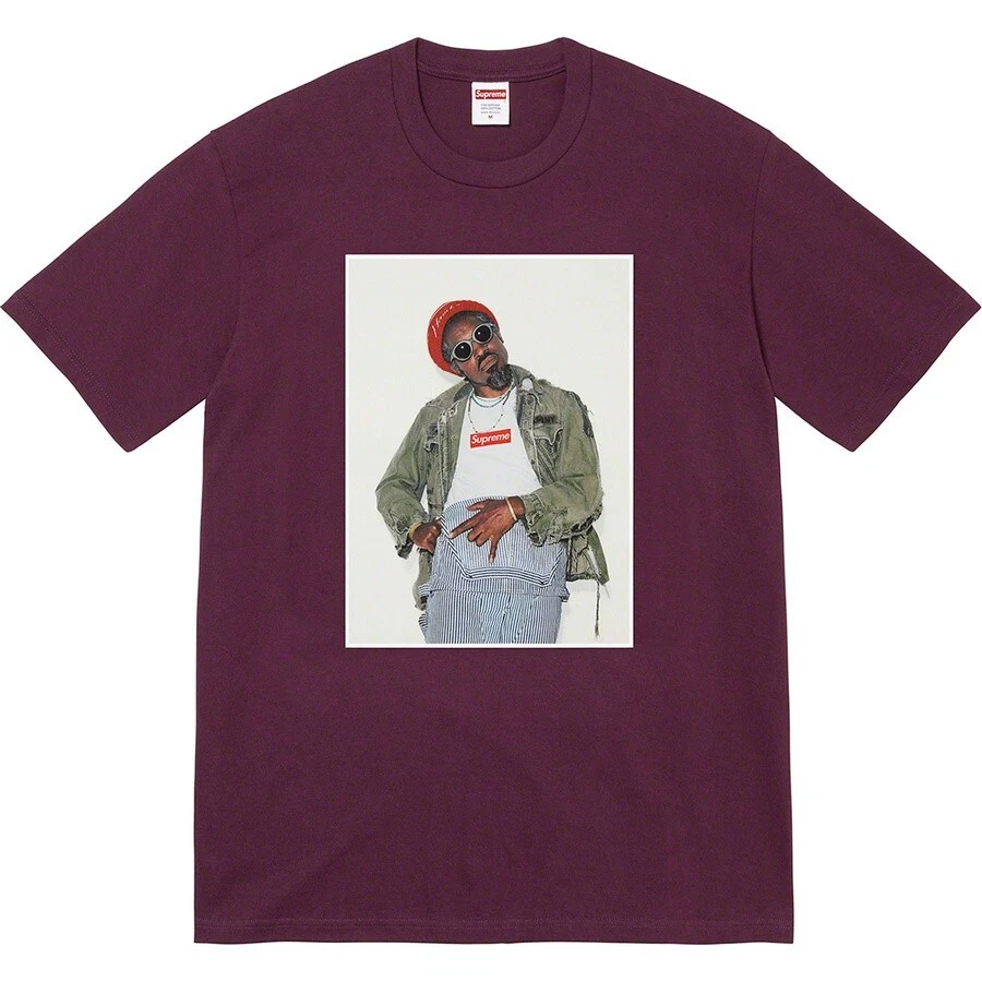 Aubergine à thé Supreme 22FW André 3000 XL en main