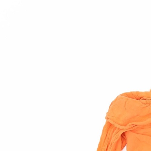 H&M Girls Orange Viscose blend T-Shirt Size 14 Years - Cut Out Shoul - Picture 3 of 12