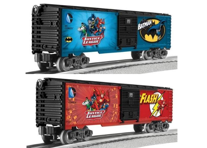 Lionel -O Gauge - Batman & Flash Boxcar 2 pk: 6-82683