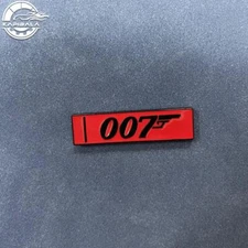 1PC Metal 007 Rear Liftgate Lettering Nameplate Badge Emblem Sticker Red & Black