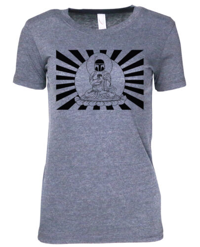 Star Wars Boba Fett Buddha T-Shirt, Damen athletisch grau, Starwars Premium T-Shirt - Bild 1 von 2