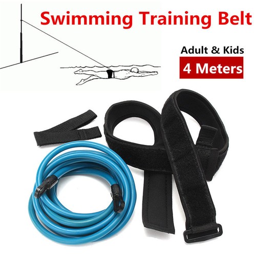 Swimming Training Resistance Belt Adult Kid Swim Bungee Exerciser Lash Band Rope - Picture 4 of 12