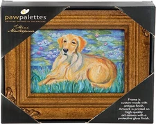 Pavilion Gift Company Paw Palettes Framed Canvas Art, 7-1/2 by 6-Inch