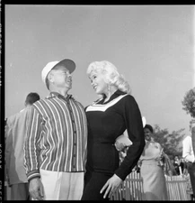 Jayne Mansfield Mickey Rooney Candid 1950's Original 2.25 x 2.25 Camera Negative