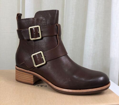 NUEVO EN CAJA Kork-Ease Carsyn Correas con Hebilla/Botas de Cuero con Cremallera Lateral EE. UU. 7.5 Marrón Oscuro - Imagen 4 de 19