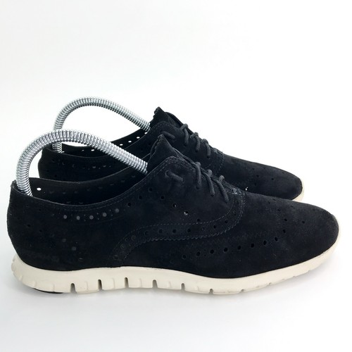 Black Suede Casual Oxford Wingtip Shoes 