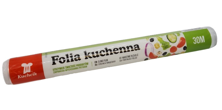 Kuchcik Cling Film Kitchen Foil Food Wrap Storage Roll 30m