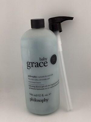 Philosophy Baby Grace 3-in-1 Shampoo, Bath & Shower Gel 32 oz Sealed + Pump