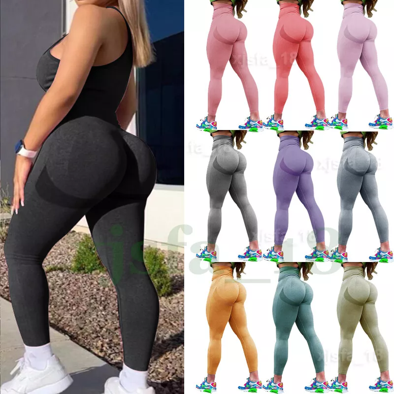 Hot Women Push Up Anti-Cellulite Yoga Pants Ruched Workout Gym Tik Tok  Leggings