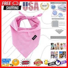 Stylish Pink Stripes Dog Bandana for Large & Medium Breeds - Valentine's Edition