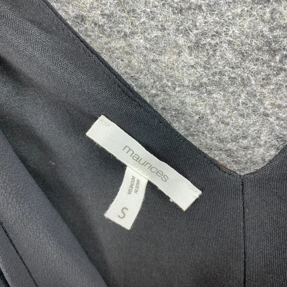 Mono Maurices Mujer S Pequeño Negro Floral Sin Mangas Cuello en V Forrado Recto Foto 4 de 4