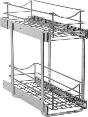 Simply Put 8In W X 14.7-In H Metal Double-Tier Pull Out Cabinet Baskets, 8 Inch,