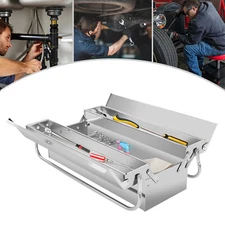 Tool Storage Box, Folding Tool Box, 2-Layer Multi-Function Tool Organizer