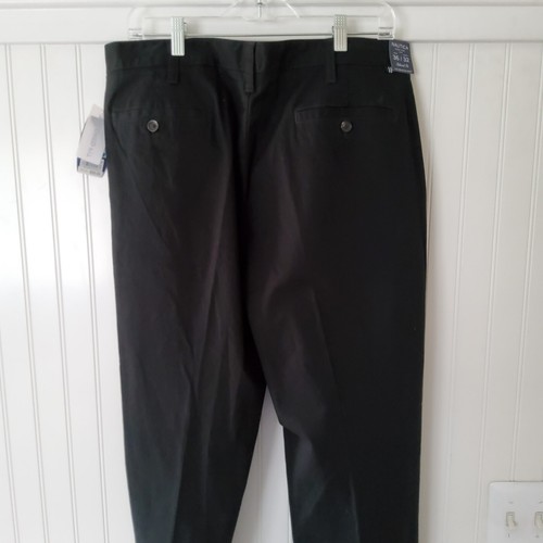 Nautica Men Dress Pants Black Tailored Fit The Beacon Pant Flat Front 36x32 - Picture 8 of 15