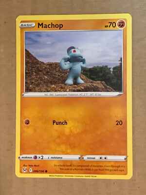 Pokemon Card SWSH Lost Origin Machop 86/196. Yuka Morii | eBay