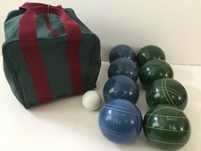 Premium Quality Engraved Bocce set -110mm Green and Blue Balls with Engraving