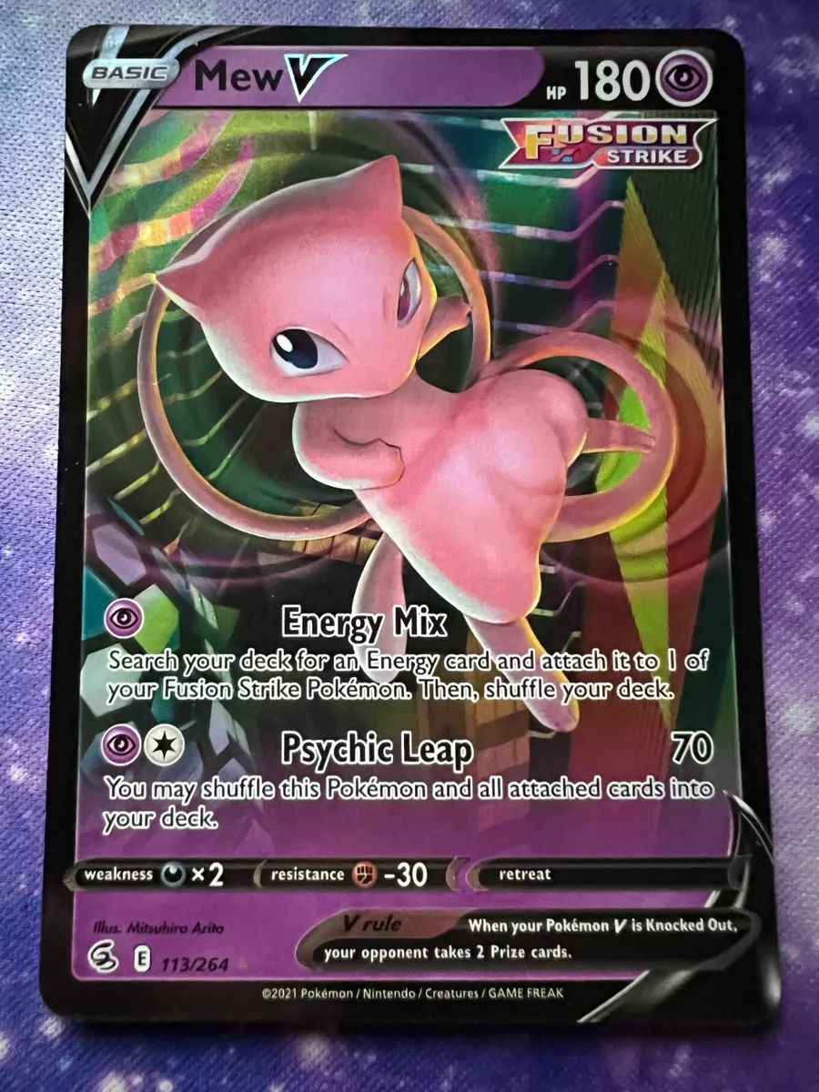 Mew V & Vmax Card Set - Fusion Strike 113/264 & 114/264 - Pokemon