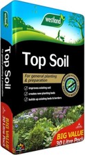 Westland Top Soil 30L Bag  Improve Drainage, Nutrients for Lawns, Beds & Borders