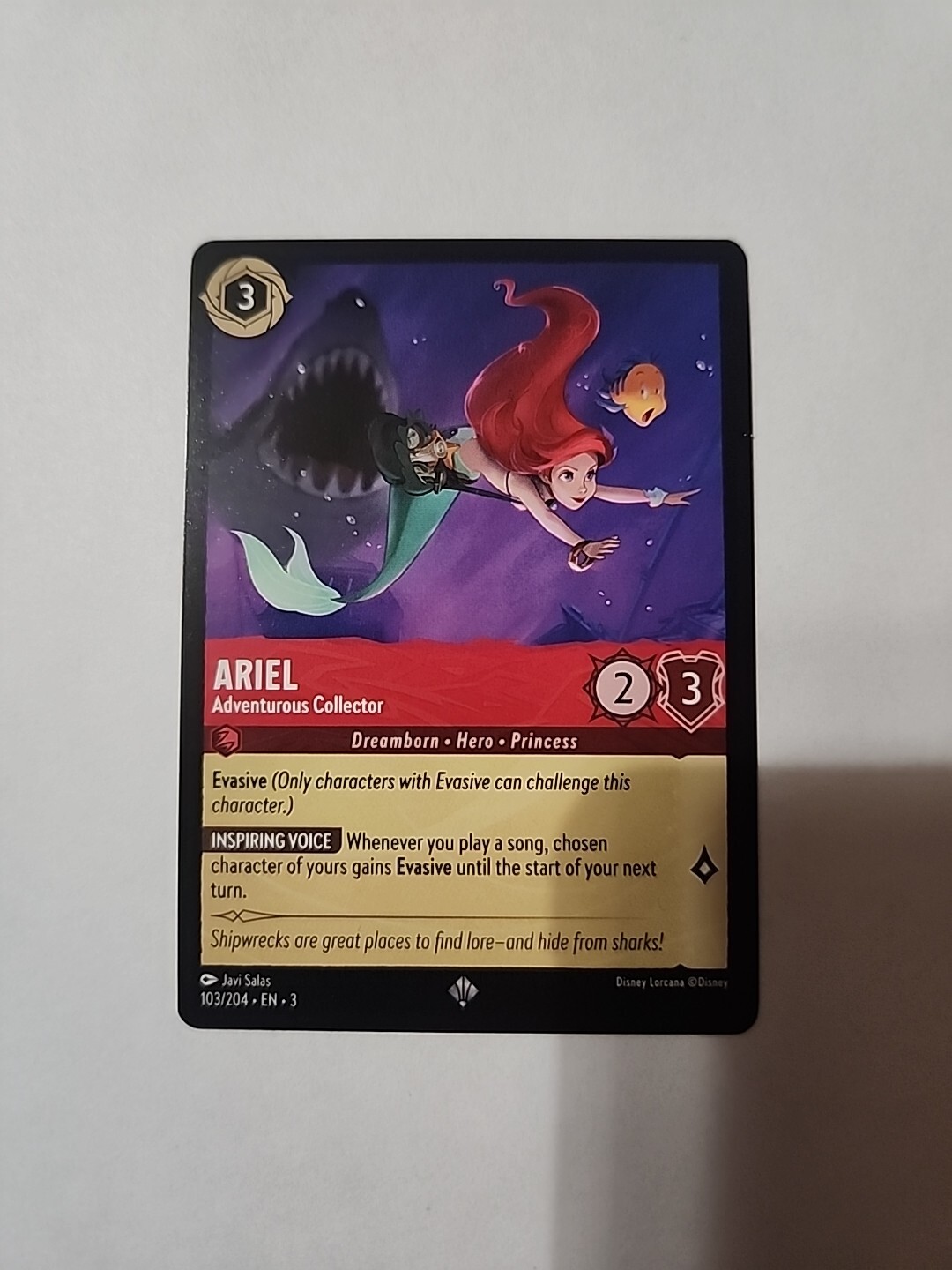 Disney Lorcana TCG Ariel 103/204 Into the Inklands Super Rare Regular NM