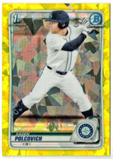 KADEN POLCOVICH 2020 Bowman Draft Sapphire #BD-18 YELLOW /99 LIM-ED 1st RC!