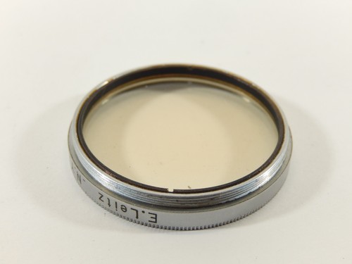 VINTAGE E. LEITZ WETZLER E39 TYPE CF CLEAR FLASH SCREW-ON CHROME LENS FILTER - Picture 3 of 4