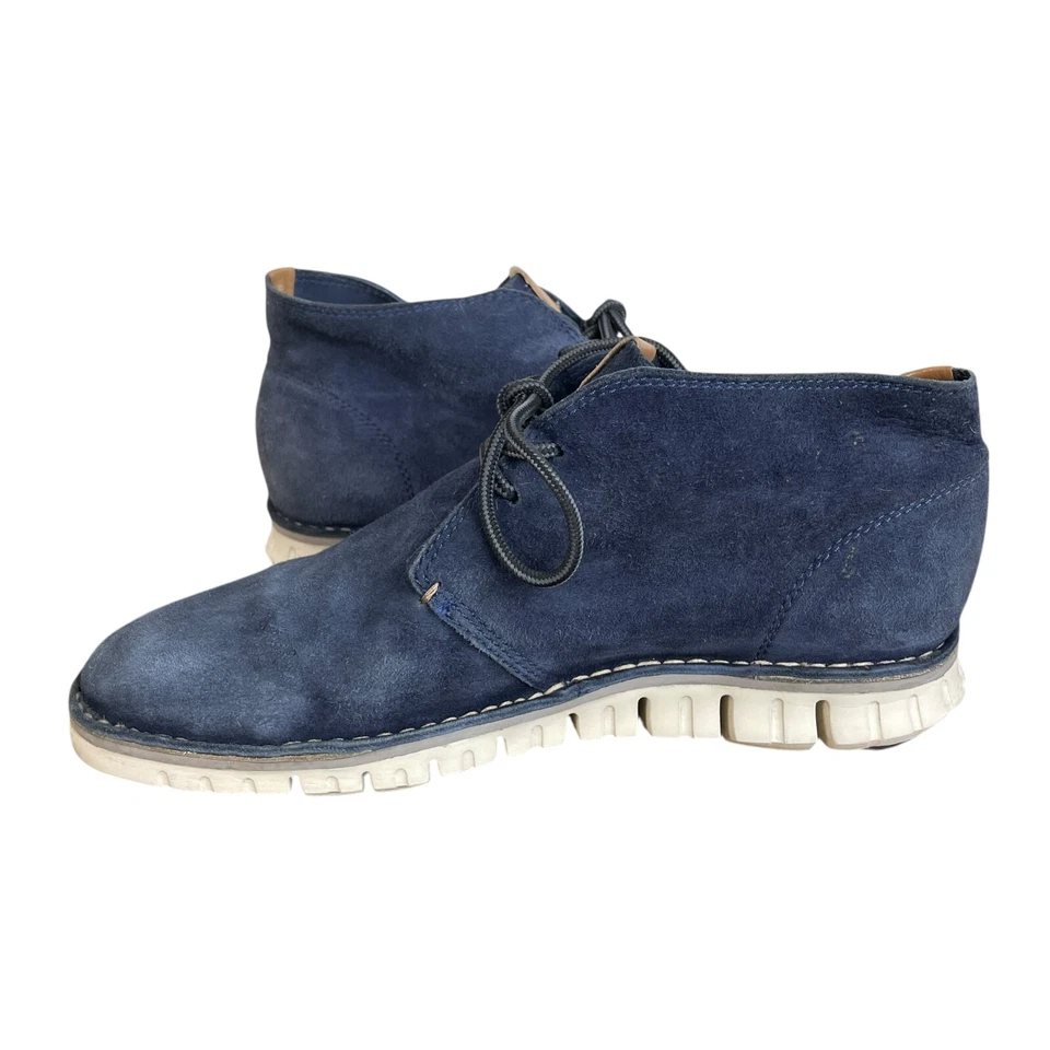 Botas Chukka Cole Haan ZeroGrand Gamuza Cuero Para Hombre Talla 10M Azul Con Cordones C22023 Foto 2 de 4