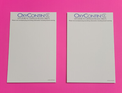 2 OxyContin Drug Rep Purdue Pharma Oxycodone Sticky Sheet Post It 4 X 6 Notepads