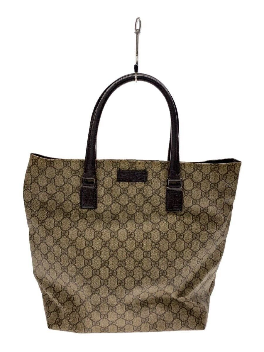 Sac fourre tout GUCCI GG Supreme PVC marron 131220 Occasion