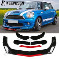 Front Bumper Lip Splitter Sport Spoiler Wide Body Kit Black&Red For MINI COOPER