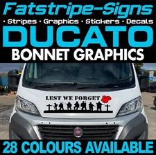 fits Fiat Ducato Graphics Stickers Decals Camper Van Motorhome LEST WE FORGET