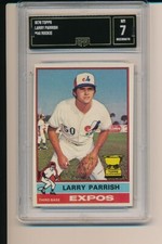 LARRY PARRISH ALL-STAR ROOKIE MONTREAL EXPOS 1976 TOPPS #141 GMA 7 CARD. rookie card picture