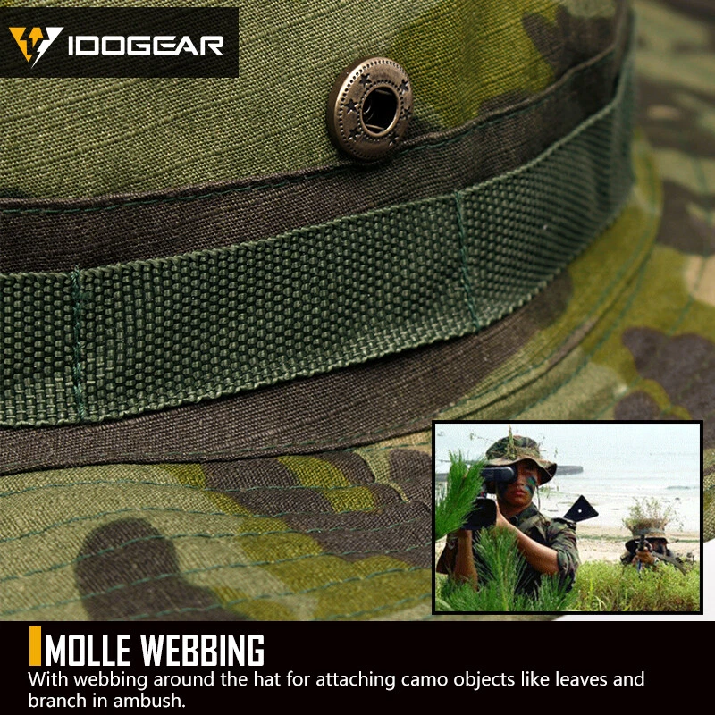 IDOGEAR Tactical Boonie Hat Outdoor Hunting Fishing Hats Headwear Paintball Gear - Image 2 of 4