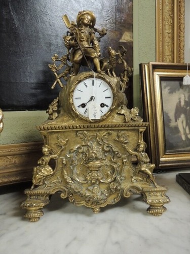 ANTICO OROLOGIO DA CAMINO PARIGINO DORATO EPOCA FINE 800 | eBay