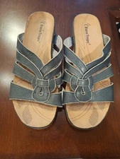 Bare Traps Garnie Blue Leather Women’s Sandals Size 7 Medium