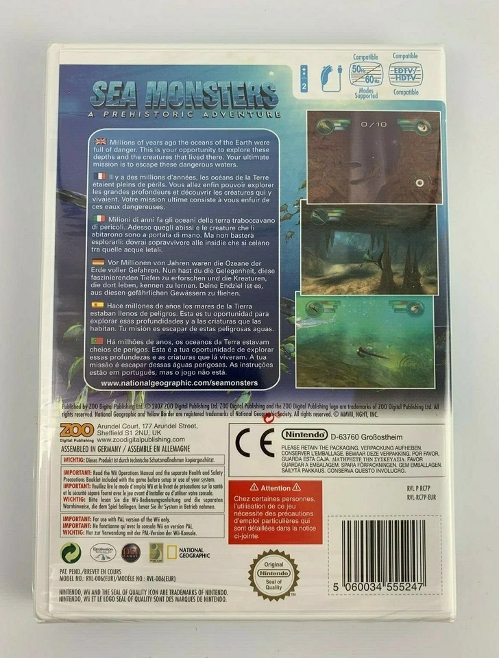 Nintendo Wii Sea Monsters A Prehistoric Adventure, Brand New Factory Sealed - Image 2 of 4