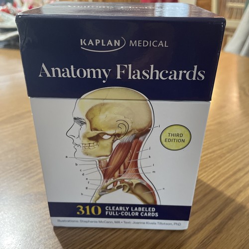 Kaplan Medical Anatomy Flashcards 3rd Edition 310 Labeled Full Color Cards eBay