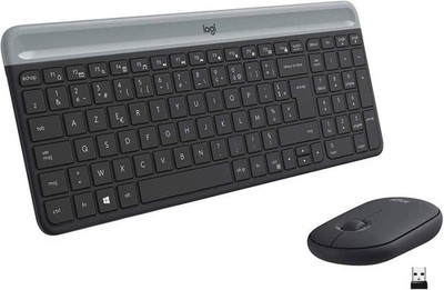 Logitech MK470 Slim Combo (920-009188) Kabelloses Tastatur-Maus-Set - AZERTY